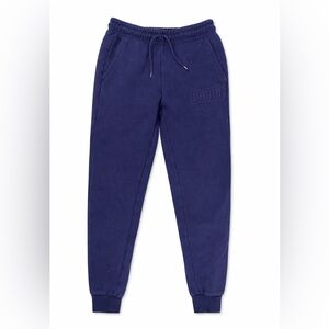 Puma Men's Deep Navy Jogger Sweatpants with Embossed Logo